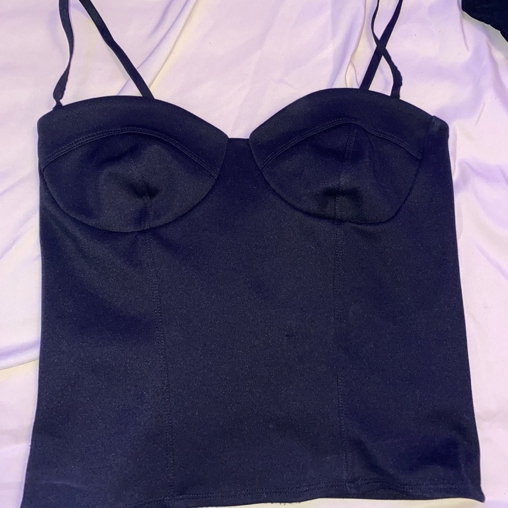 MANGO bustier like spaghetti strap top